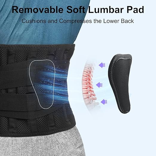 Back Brace for Lower Back Pain Women & Men with Lumbar Pad, Breathable Lumbar Back Support Belt for Women, Back Braces Relief from Sciatica Herniated Disc for Heavy Lifting Exercise - 2XL