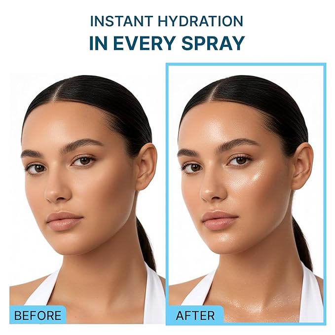 Auras Collagen Firming Mist K-Beauty | Fresh Activated Oxygen Formula Hydrating Spray Serum with Collagen Peptides, Korean Skincare Toner & Setting Mist for Dry, Aging Skin, 3.4 fl oz