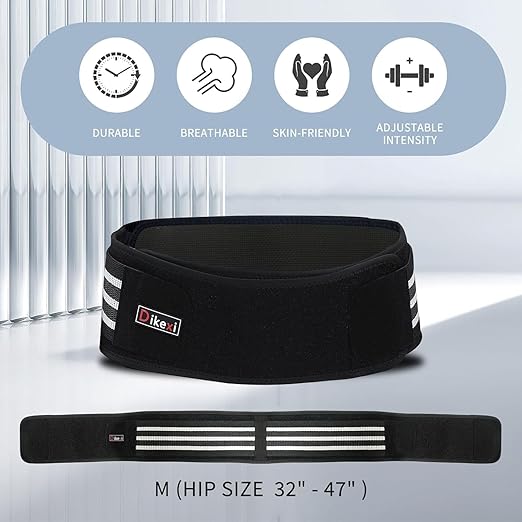Sacroiliac SI Joint Hip Belt for Women Men-Alleviate Sciatica|Pelvic|Back|Lower Back Support, Pelvic Support Belt, Adjustable Lumbar Pain Relief, Trochanter Belt, Black, S(Hip Size 25-40")