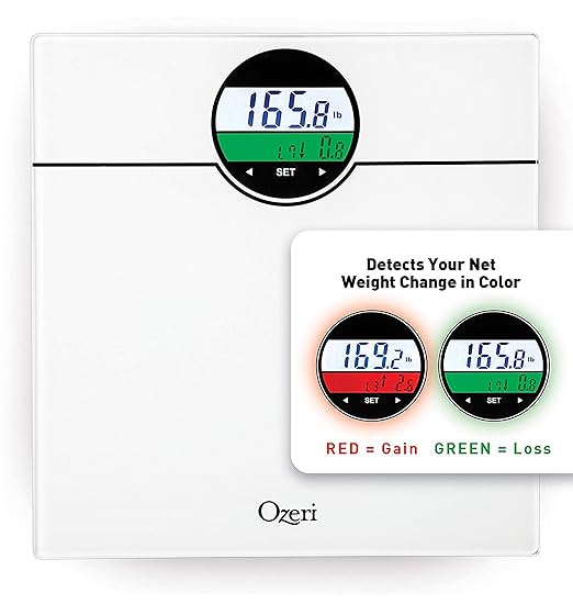 Ozeri WeightMaster 400 lbs Weight Scale with BMI and Weight Change Detection