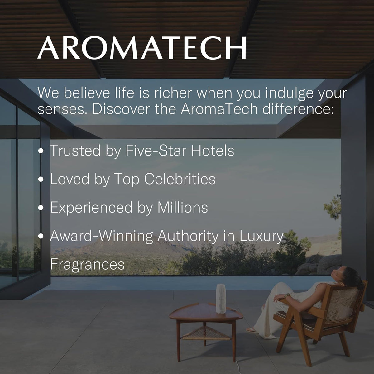 AromaTech Santal Aroma Essential Oil Blend: Luxury Hotel Inspired Aromatherapy with Amber, Vanilla, Cedar & Sandalwood for Ultrasonic Diffusers & Nebulizers - 0.3 fl oz, 10 mL