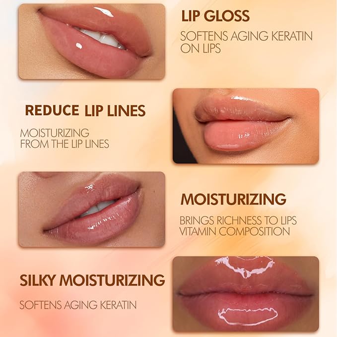 6PCS Bee Lip Balm Honey Pot - Lip Sleeping Mask - Moisturizing Lip Gloss for Women - Lip Mask Overnight Gift Set - Tinted Lip Balm - Easter gift - Honey,Cherry,Strawberry,Apple Lime,Watermelon,Mint