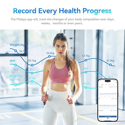 YOUSA Digital Scale for Body Weight High Accuracy Digital Smart Bathroom Scale LED Display Body Composition Scale FSA HSA Eligible Body Weight Scale Support 20 Body Data Sync with Fitness App