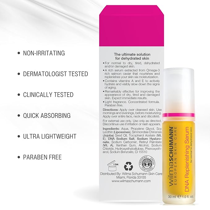 Wilma Schumann DNA Replenishing Serum for Face, Nourishing Facial Serum, 1 oz
