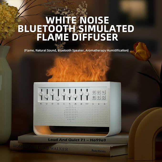 Customized White Noise Sleep Speaker, Nature's Tuner 8 Sounds from Nature, Bluetooth Wireless Speaker for Travel, Portable Noise Machines for Sleeping with Night Lights and humidifier, Timers