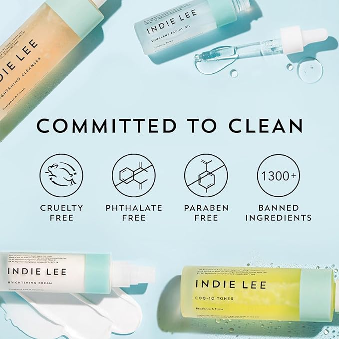 Indie Lee Brightening Cream - Centella Asiatica & Strawberry Leaf Extract for a Radiant, Antioxidant Plumping Cream - Moisturizing Face Cream with Brightening Safflower Oil & Squalane Oil (50ml)