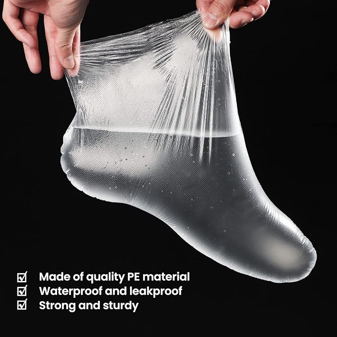 Segbeauty Paraffin Baths Liners for Foot, 400pcs Larger & Thicker Thermal Foot Covers, Plastic Paraffin Bath Socks Hot Wax thera-py Booties Bags for SPA Wax treat-ment Paraffin Wax Machine