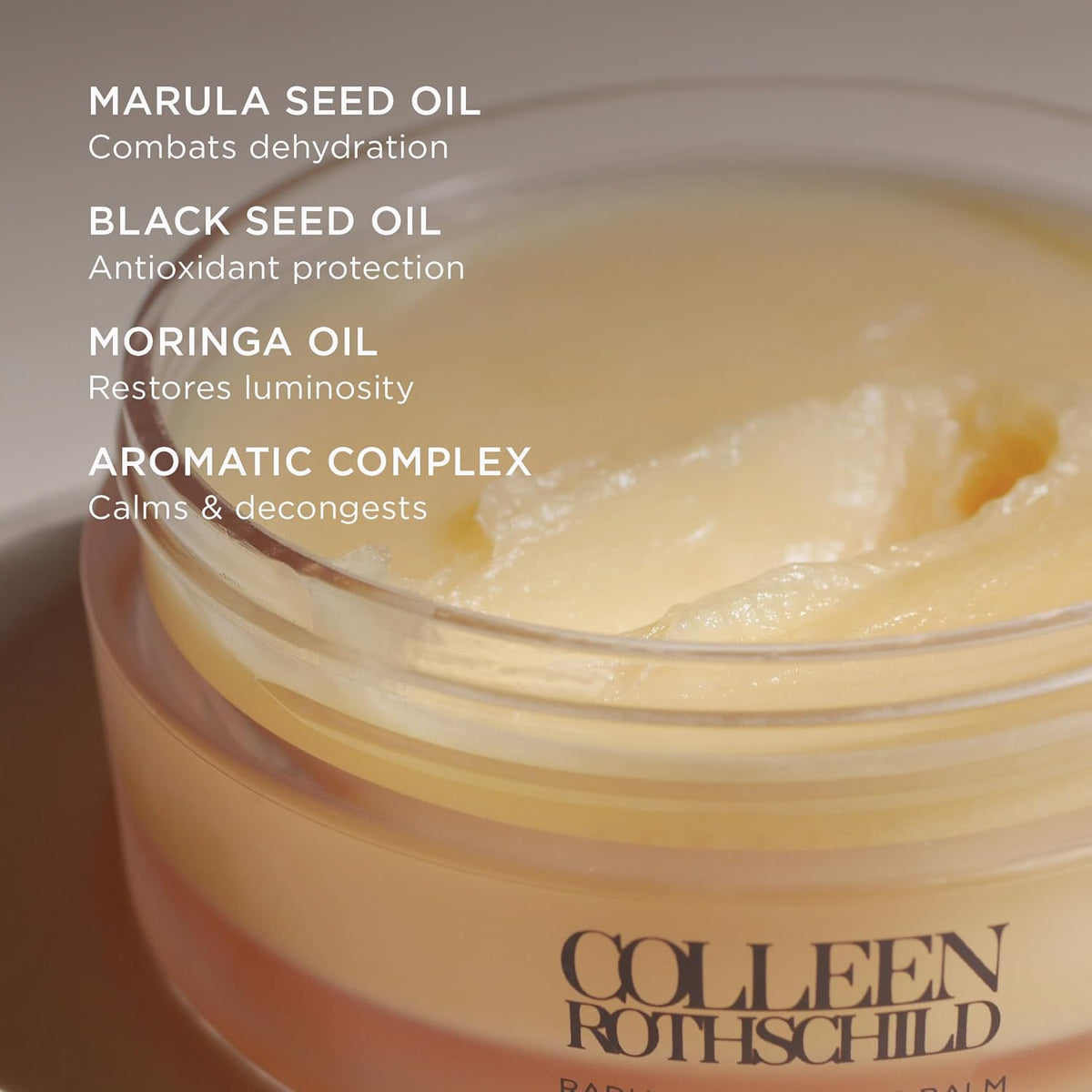 COLLEEN ROTHSCHILD Jumbo Radiant Cleansing Balm | Deeply Cleanses, Soothes & Removes Makeup & Impurities | Restores Luminosity | Calms & Decongests | Combats Dehydration (6.8 fl oz)