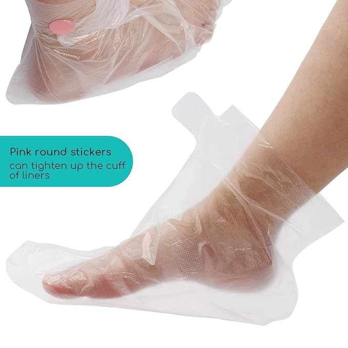 Segbeauty Paraffin Wax Bath Liners for Foot, 400pcs Paraffin Foot Bags, Plastic Paraffin Bath Mitts Socks Hot Wax thera-py Booties Covers for Foot Spa Wax treat-ment Paraffin Wax Machine