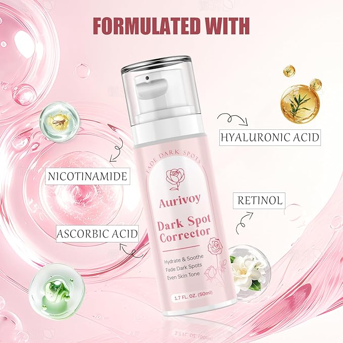 Dark Spot Remover for Face and Body - Dark Spot Corrector Serum for Face - Sun Spots, Age Spots, Freckles & Melasma Remover - Brown Spot Corrector Evens Skin Tone for All Skin Type 1.7 Fl Oz
