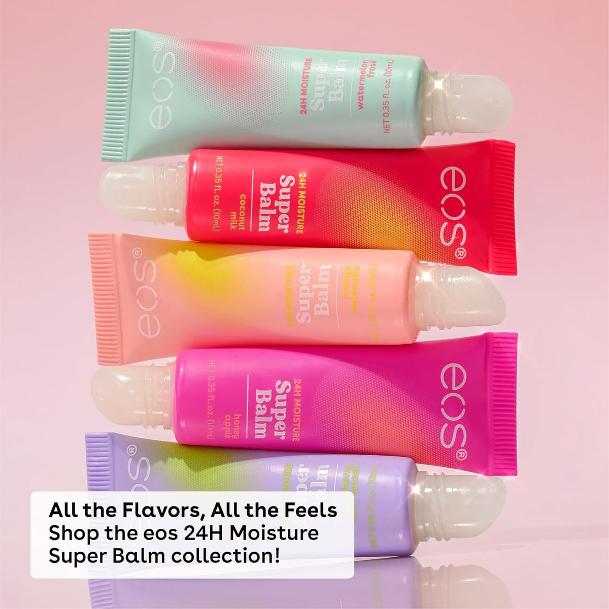 eos 24H Moisture Super Balm - Watermelon Frosé, Day or Night Lip Treatment, Made for Sensitive Skin, Lip Balms & Moisturizers, 0.35 fl oz