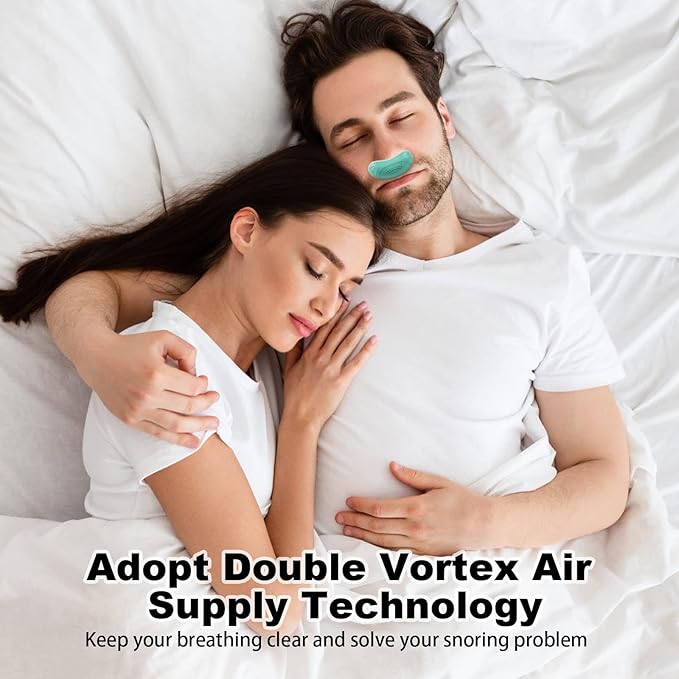 Electric Anti Snoring Devices, Mini Machine, Airing Micro for Travel, Sleep Apnea Devices, Snoring Solution for Men and Women, Suitable for All Nose Shapes (Mint Green)