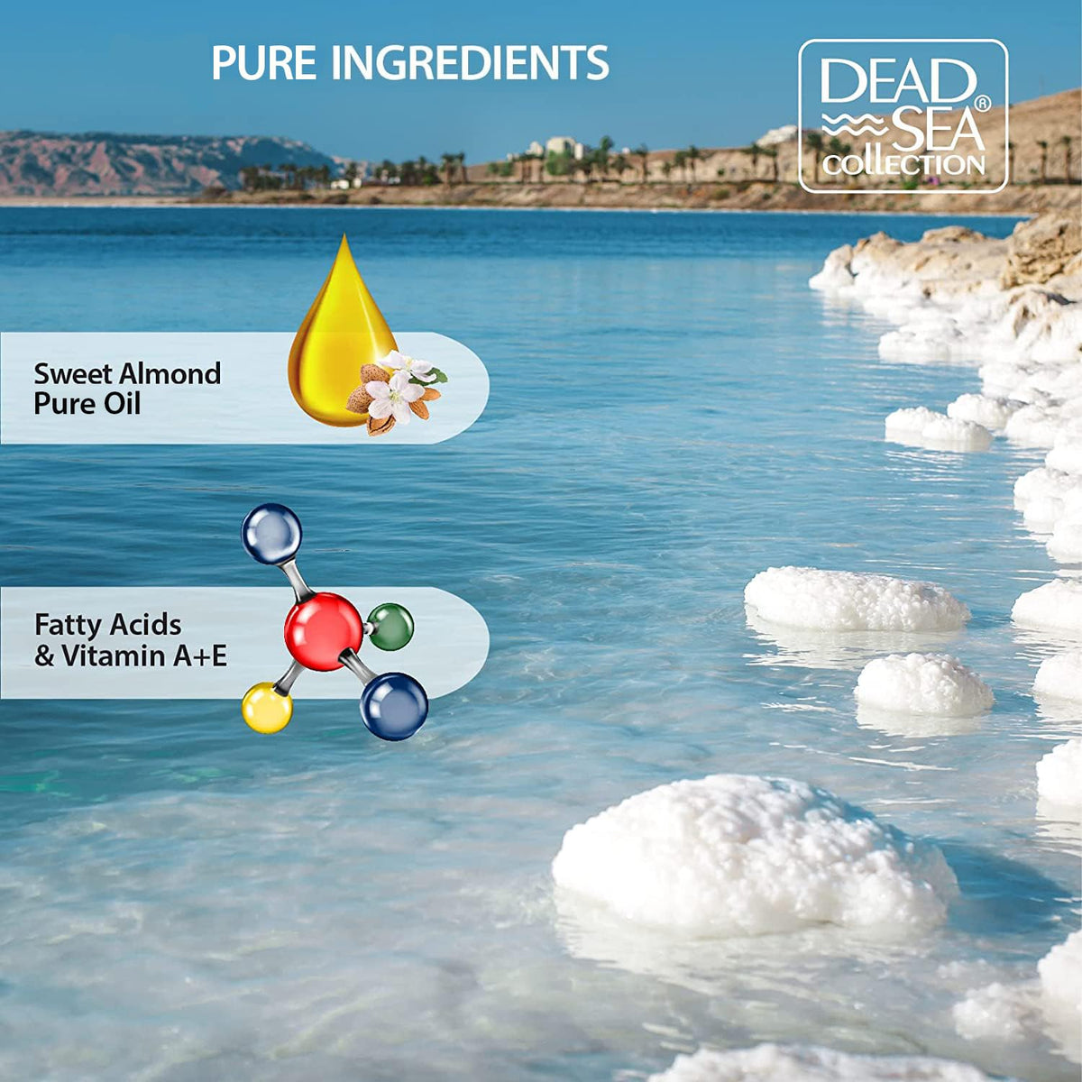 Dead Sea Collection Body Oil for Dry Skin - Collagen & Vitamin E - Moisturizing & Nourishing, Anti-Aging & Skin Elasticity Support for Face (4 Fl. Oz Each)