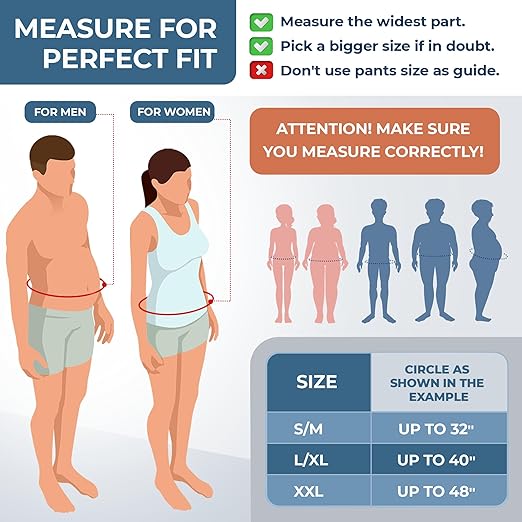 ORTONYX Ergonomic Abdominal Binder Waist and Lower Back Support Belt, Back Brace for Women & Men - Breathable, Elastic, With Extra Band - Beige S/M