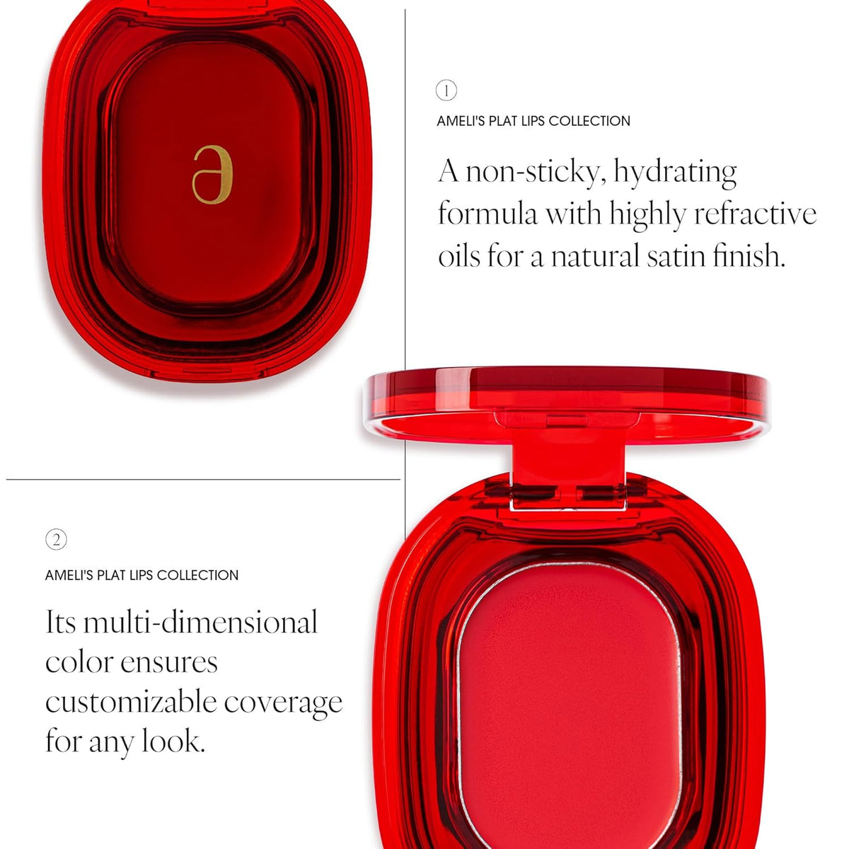 PLAT LIPS 918 CHERRY CANDY, Lip & Cheek, Lightweight, Naturally Dewy+ Glowy Finish, Blendable & Buildable Formula (1.2g, 0.003 oz.)