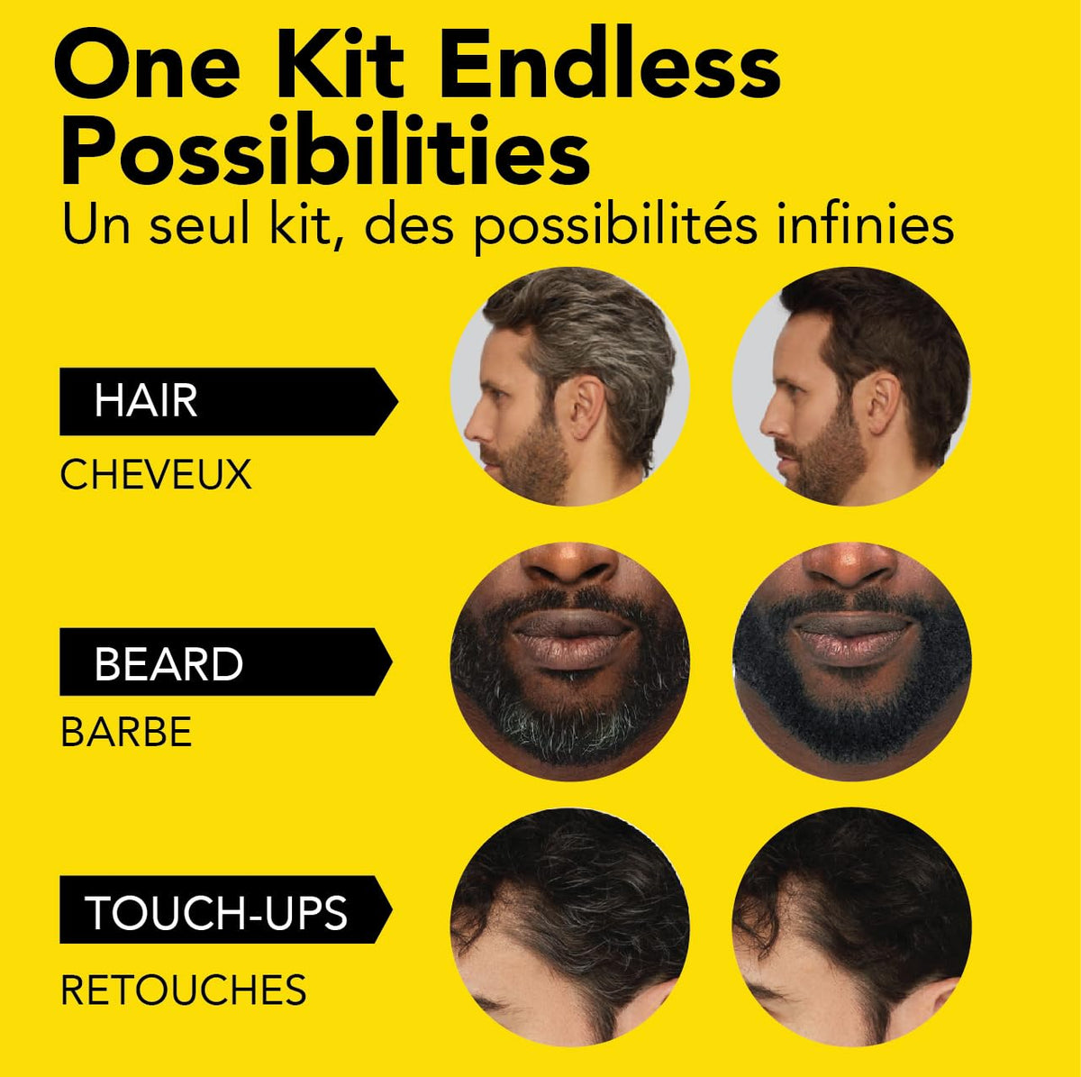 CLEVERMAN Jet Black Hair & Beard Dye for Men, All-in-One Reusable Kit - Permanent, Ammonia-Free, Professional-Quality and Natural-Looking Gray Coverage for Hair, Beard & Mustache