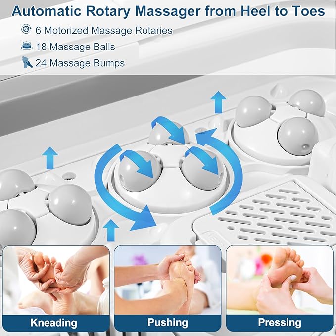 Collapsible Foot Spa Bath with Heat, Motorized Massager, Touch Screen, Foot Pedicure Kit, Temperature Control, Pedicure Foot Spa, Foot Bath