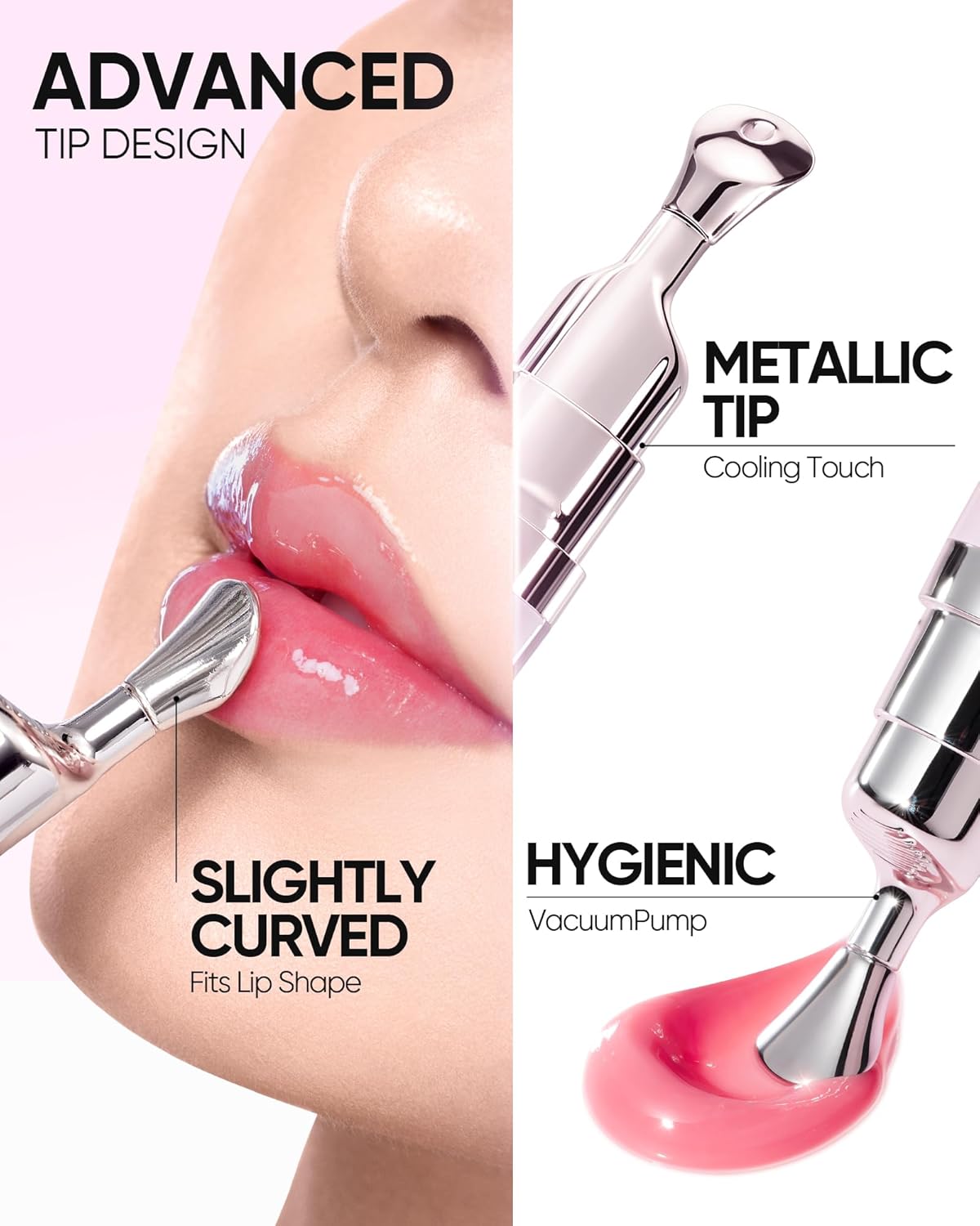 Hydrating Brightening Lip Serum, Nourishing Hydration Tinted Lip Stain, Plumping Lip Gloss with Polypeptide Squalane (03 Cherry Red)