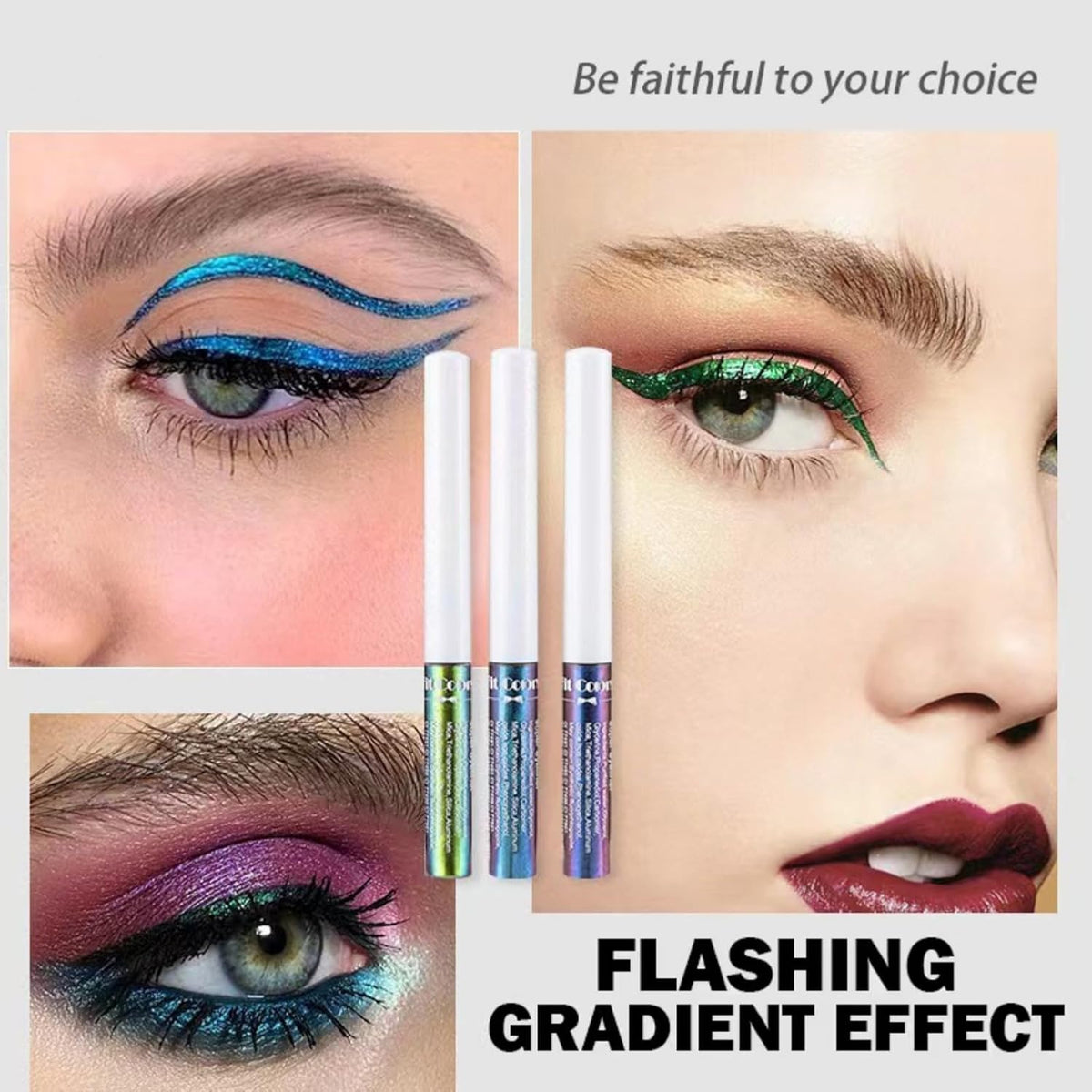 Corlo Glitter liquid eyeliner waterproof, Metallic Intense Color Shifting Colorful Eyeliner, Eyeliner Gel MultiColor Highly Pigmented Gift Kit for Women and Girls (05)
