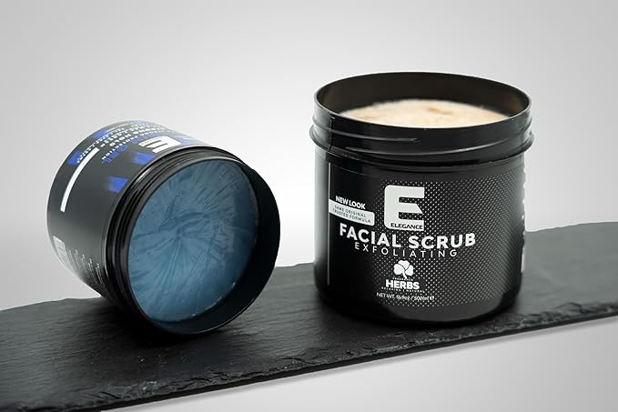 Elegance Natural Face Scrub, 16.9 Oz, Mixed Herbs Based Facial Scrub, Exfoliate and Eliminate Impuritites for a Healthy and Hydrated Glowing Skin
