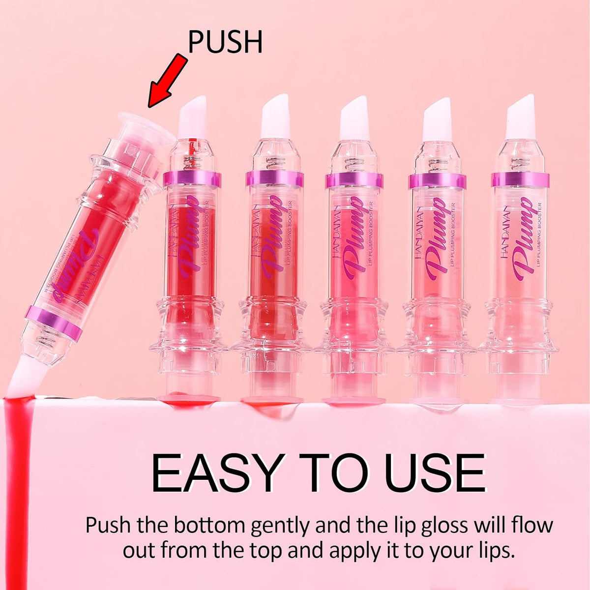 Erinde Natural Spicy Lip Plumping Booster Oil, Ultra-Hydrating & Nourishing Plump Lip Plumper, Glossy Finish Fuller Lip Plumping Lip Gloss for Women Girls, 04#
