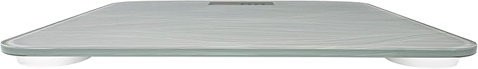 Escali Digital Glass Bath Scale for Body Weight, Bathroom Body Scale, High Capacity of 400 lb, Battery Included, Grey Waves