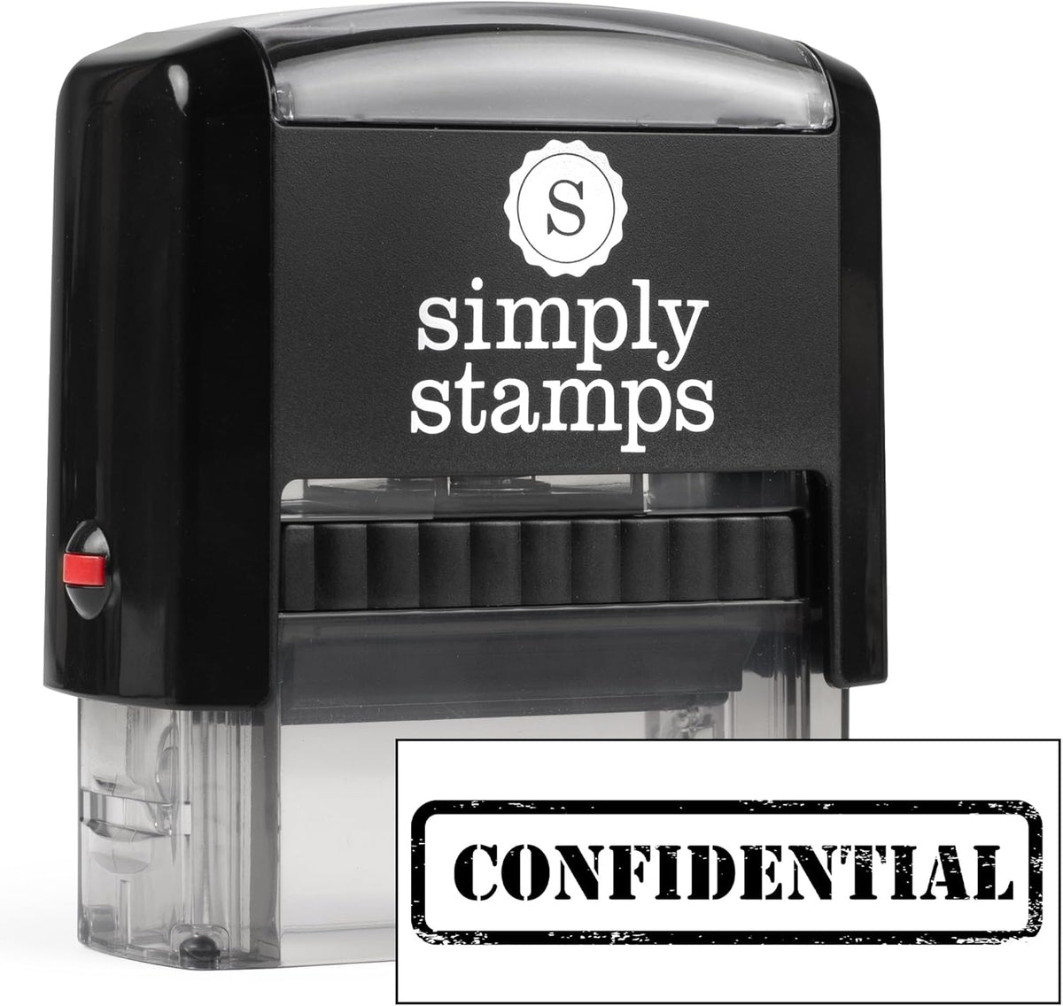 Confidential Office Stamp | 4 Different Sizes | 20 Designs | Multiple Color Options | Perfect for Quick Validation of Office Documents (Confidential, Medium)