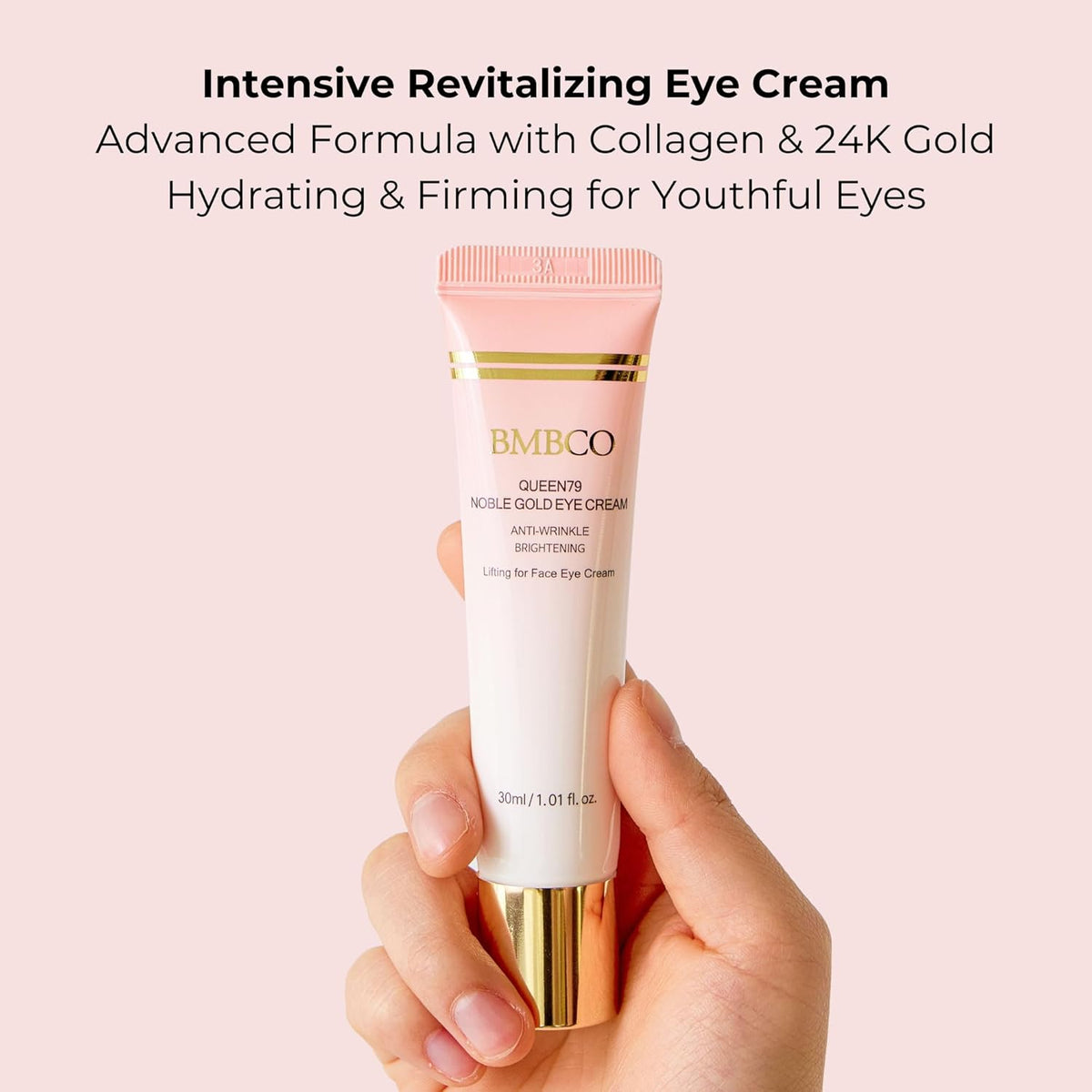 BMBCO 24K Gold Eye Cream – Dark Circle & Wrinkle Treatment, Hydrating & Brightening Under Eye Care, Anti-Aging & Firming for Fine Lines, Korean Skincare for Women & Men