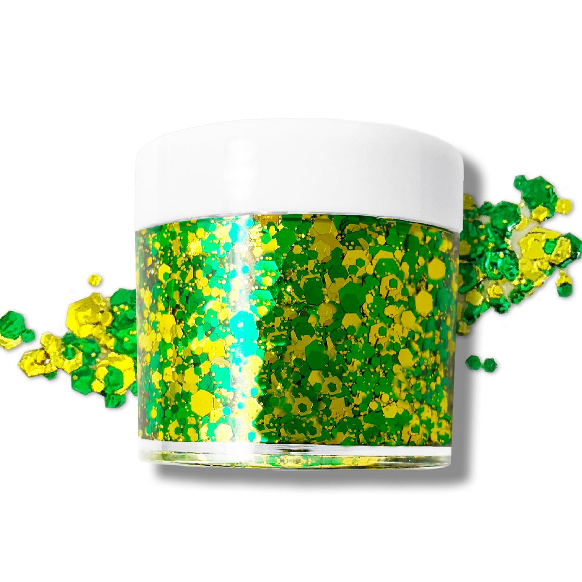St Patricks Day Glitter Gel for Body, Face, Hair and Lip, Color Changing Glitter Gel Under Light (Irish Saint Patricks Day)