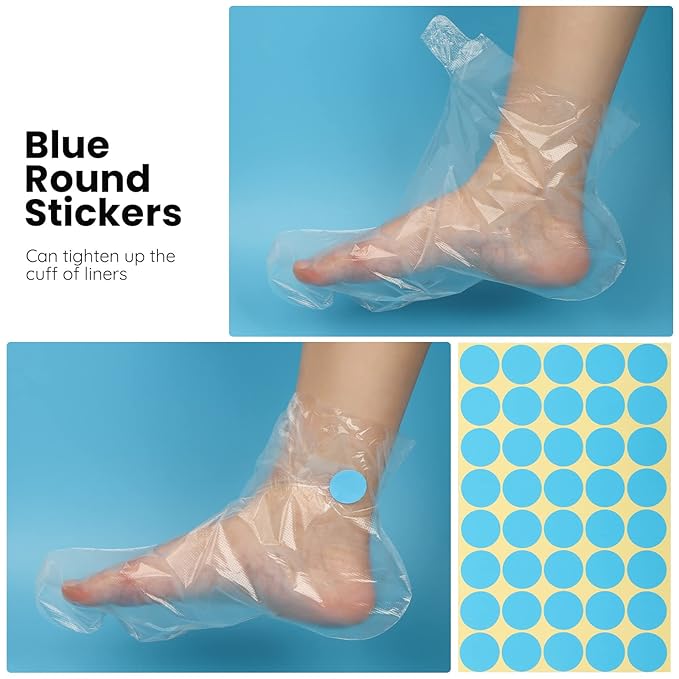 Segbeauty Paraffin Baths Liners for Foot, 400pcs Larger & Thicker Thermal Foot Covers, Plastic Paraffin Bath Socks Hot Wax thera-py Booties Bags for SPA Wax treat-ment Paraffin Wax Machine