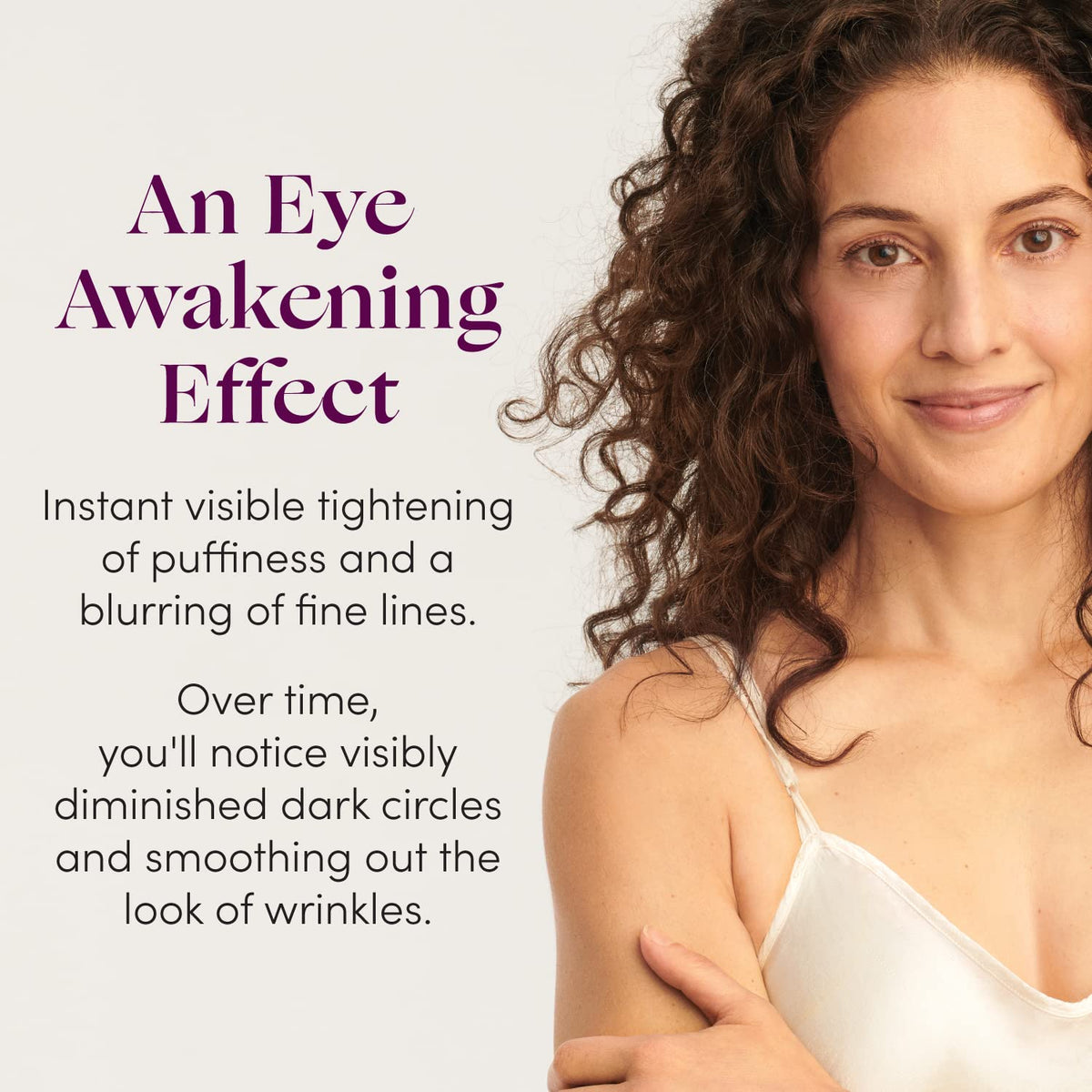 Womaness Eye Opener - Anti Aging, Hydrating, & Moisturizing Under Eye Cream for Dark Circles and Puffiness - With Hyaluronic Acid, Bakuchiol Retinol Alternative, & Firming Red Algae Extract – 15ml