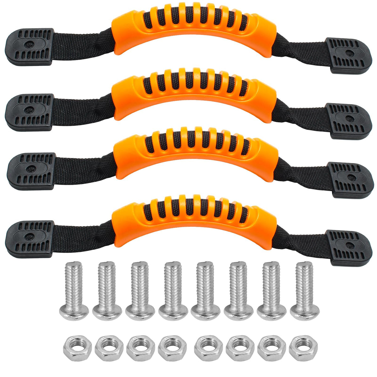 Waziaqoc Kayak Handles, Kayak Grab Handles Kayak Carry Replacement Handles Kayak Replacement Parts for Canoe Kayak Boat Luggage Suitcase (Pack of 4), Orange