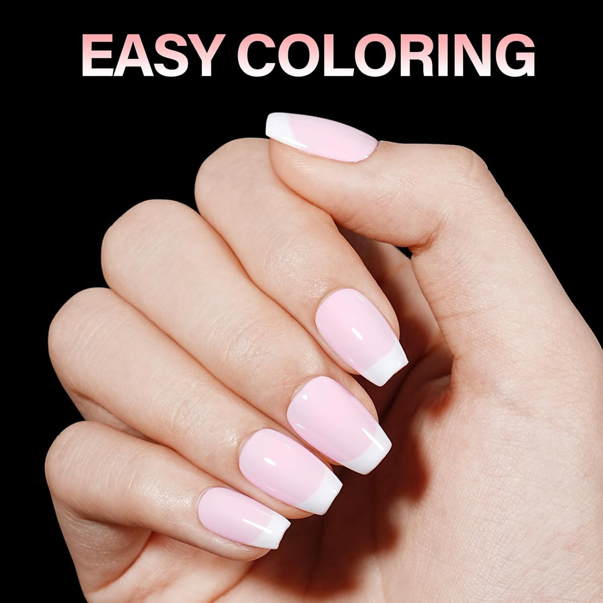 AILLSA Short Coffin Nail Tips Clear Gelly Nails Tip Half Matte Full Cover Tips Acrylic Pre-Filed Press on Fake Nail Tips for Nail Extension Home DIY Manicure 216PCS 12Sizes