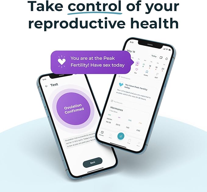 Inito Fertility Monitor & Hormone Tracker for Women | Estrogen, LH, PdG (Urine Metabolite of progesterone), FSH | Track and Confirm Ovulation | Includes 15 Test Strips (iPhone Xr / 11)