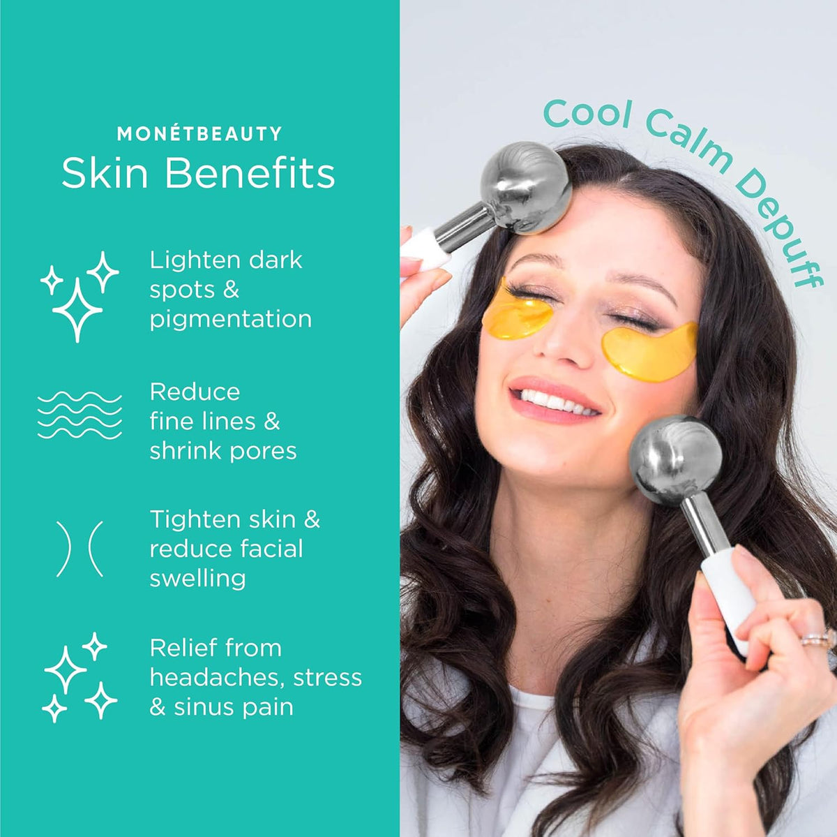 Stainless Steel Ice Globes for Facials (Silver), Durable Cryo Globes Instantly Reduce Puffiness, Tighten Pores and Sinus Relief, Face Globes for Facial Massages and Daily Beauty Routines