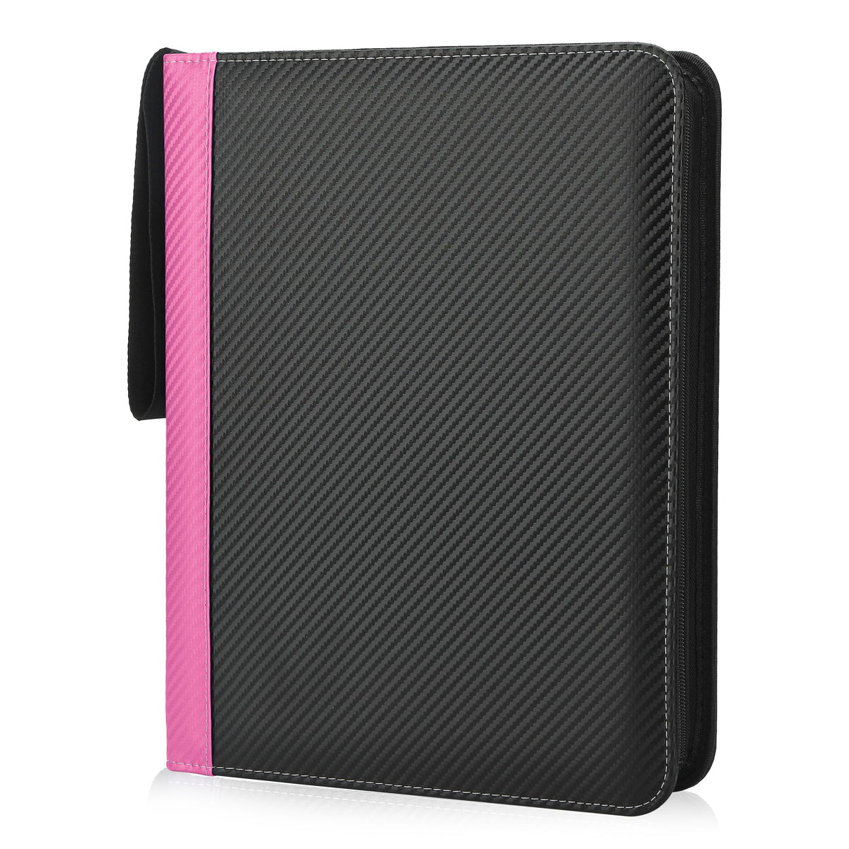 TCGUARD 9 Pockets Trading Card Binder with Sleeves Card Organizer, 900 Double Sided Pocket PU Card Collection Binder, Baseball Binder,for Sports Card, MTG, TCG Yugioh Card (Pink)