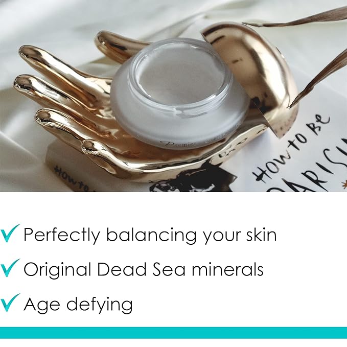Premier Dead Sea Classic moisture complex cream normal to dry skin, sensitive skin, Anti-Aging to Smooth Wrinkles, Lightweight, Non-greasy Facial Cream, Vitamin A & E, Ginkgo 2.4 FL.oz