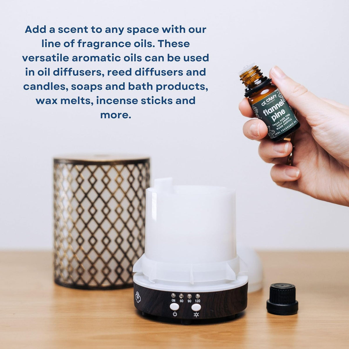 CANDECraftCo Premium Fragrance Oil – Diffuser Oils Fragrances Scented for Home, Candle Soap Making Supplies, Aromatherapy Blends for House (0.34 Fl Oz) (2-Pack, Vanilla Oak)