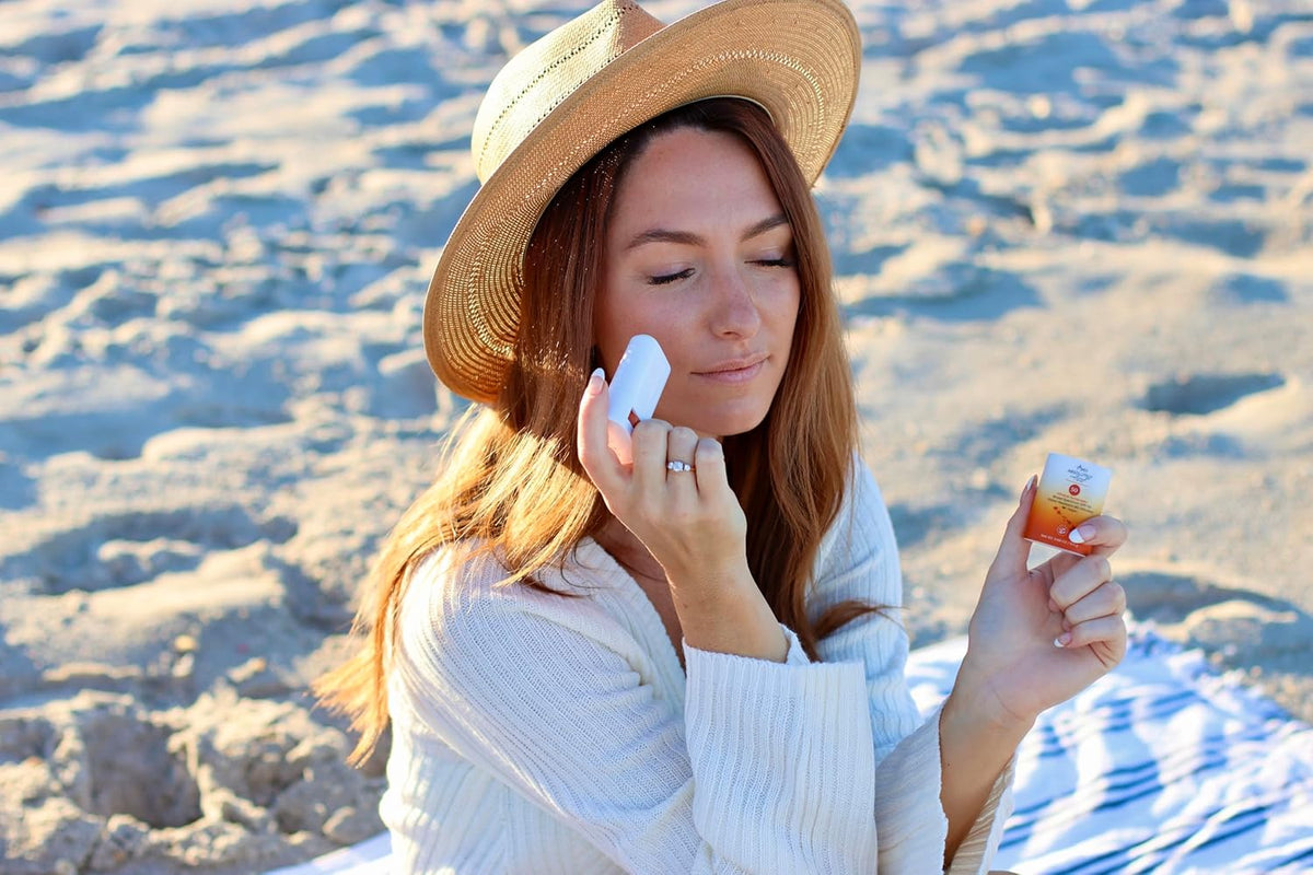 SPF 50 Mineral Sunscreen Stick with Rose Hips Oil, Cruelty Free and Reef Safe, Vegan Blend for Face and Body, Made in USA