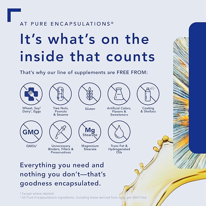 Pure Encapsulations B6 Complex - Supports Nervous System & Brain Health* - Includes B Vitamins - Contains Enriched Vitamin B6 - Non-GMO & Gluten Free - 60 Capsules