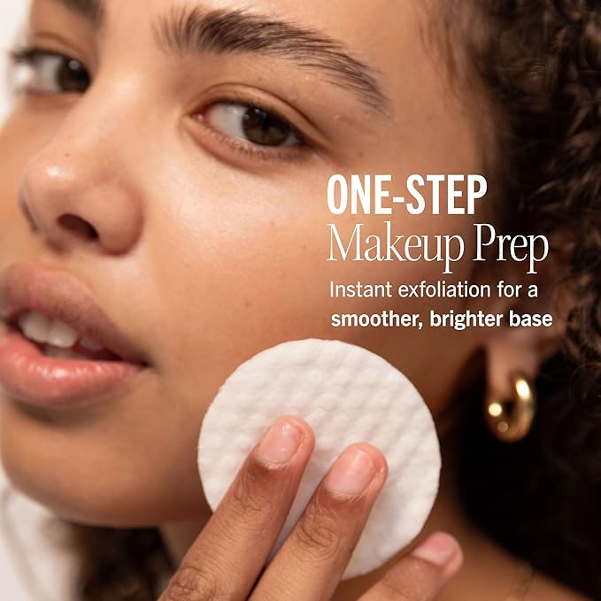 First Aid Beauty - Facial Radiance Pads with Glycolic & Lactic Acids, Daily Exfoliating Pads with AHA, Visibly Smaller Pores, Help Tone & Brighten Skin, One-Step Makeup Prep, Compostable, 28, 3ct