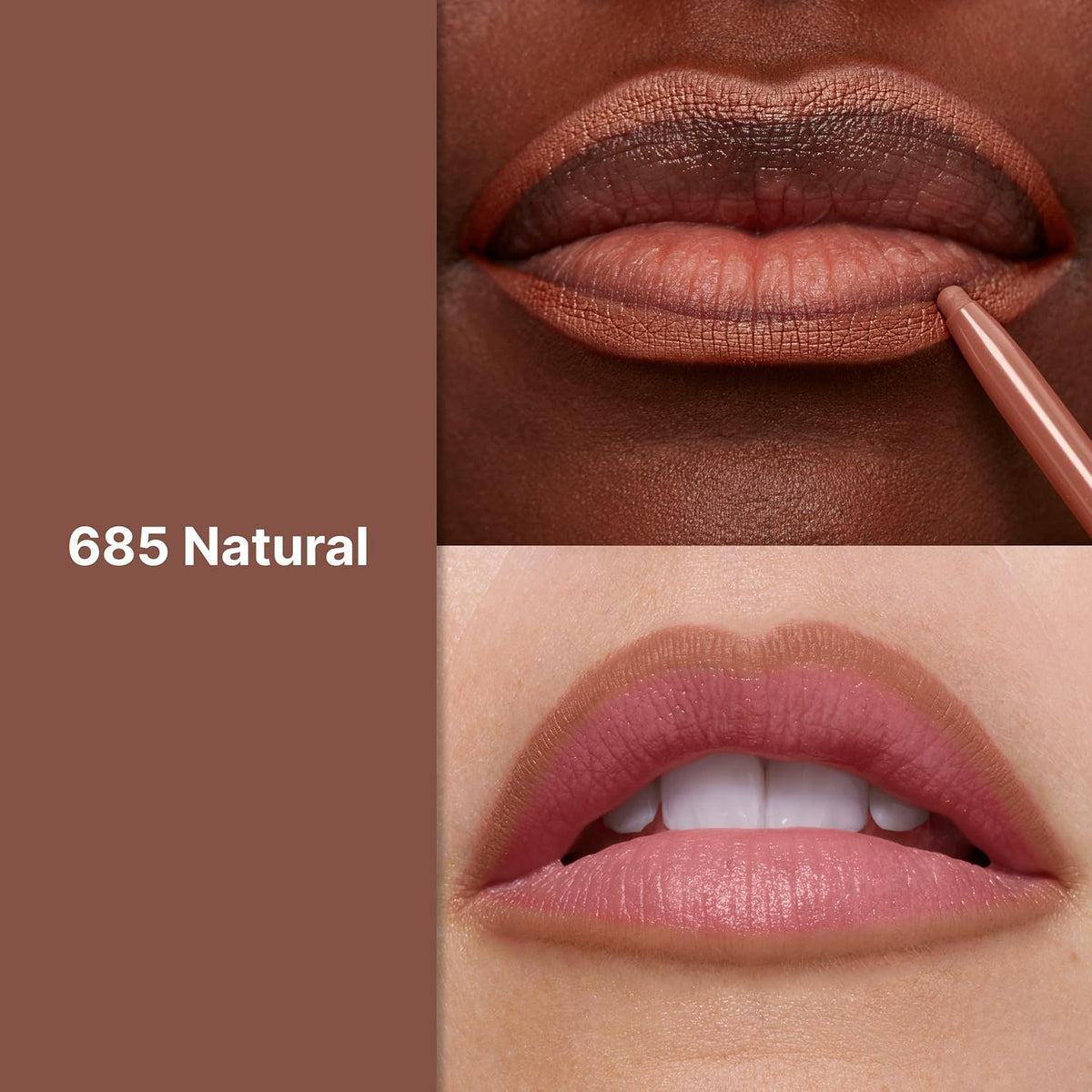 Revlon Colorstay Lip Liner Makeup with Built-in-Sharpener, Longwear Rich Colors, Smooth Application, 685 Natural, 0.01 oz
