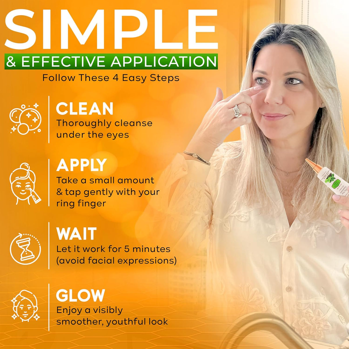 Puffy Eye Treatment Instant results – Naturally Eliminate Wrinkles, Puffiness, Dark Circle and Bags in Minutes – Hydrating Eye Cream w/ Green Tea Extract, Dead Sea Minerals by SEAMANTIKA – .8 fl.oz.