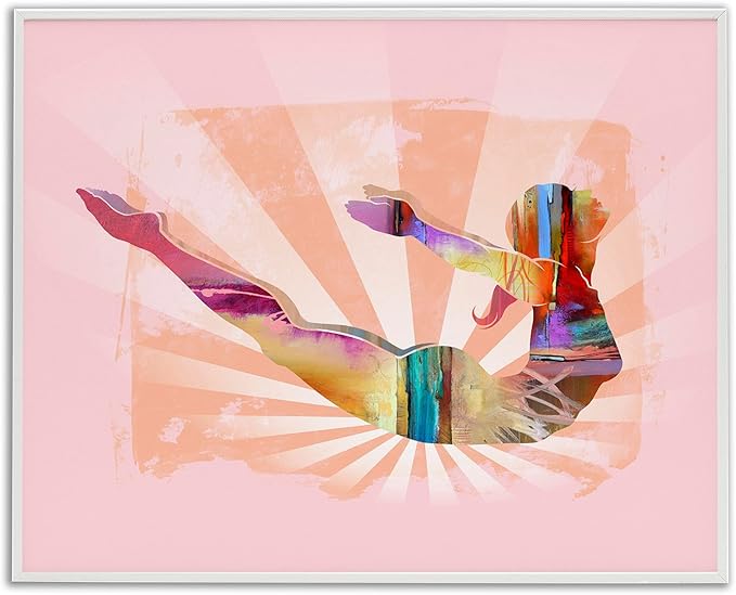Stupell Industries Abstract Mindfulness Exercise Framed Giclee Wall Art Design by Tim Parker, White Framed, 14 x 11