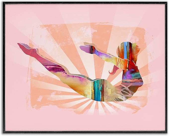 Stupell Industries Abstract Mindfulness Exercise Framed Giclee Wall Art Design by Tim Parker, Black Framed, 30 x 24