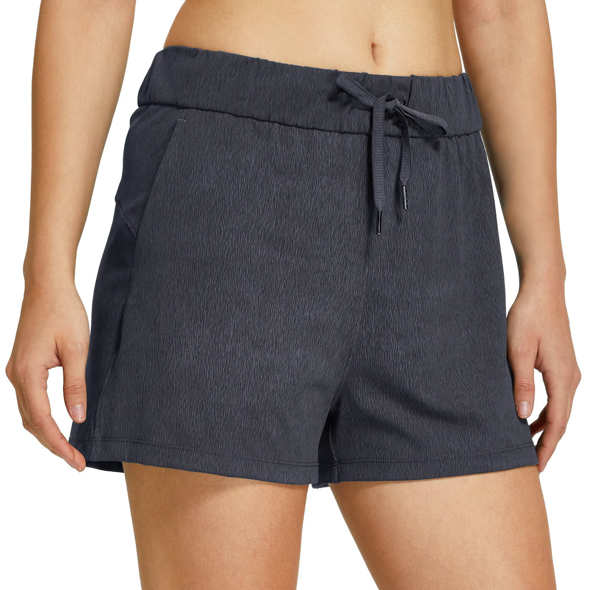 Willit Women's Shorts Hiking athletic Shorts Yoga Lounge Active Workout Running Shorts Comfy Casual with Pockets Heather Deep Gray XS