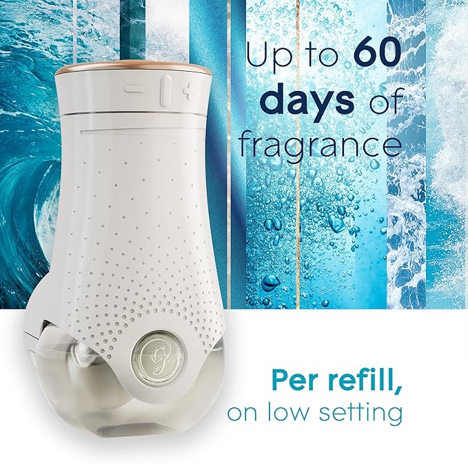 Glade PlugIns Scented Oil 10 Refills, Air Freshener, Aqua Waves, 10 x 0.67 oz, Packaging May Vary