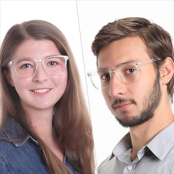 YEIN Bifocal Reading Glasses with Blue Light Blocking Lenses, Bifocal Reader for Women and Men, Vintage Square frame with Spring Hinge (+0.75/+3.25 magnification)