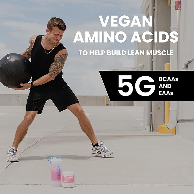 RSP NUTRITION AminoLean Pre Workout Powder, Amino Energy & Weight Management with Vegan BCAA Amino Acids, Natural Caffeine, Preworkout Boost for Men & Women, 30 Serv, Pink Lemonade…
