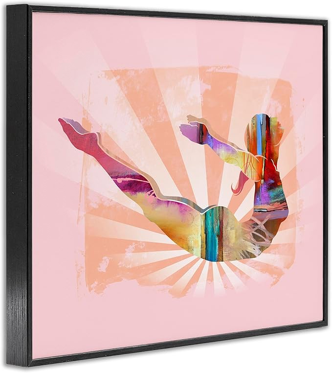 Stupell Industries Abstract Mindfulness Exercise Framed Giclee Wall Art Design by Tim Parker, Black Framed, 30 x 24